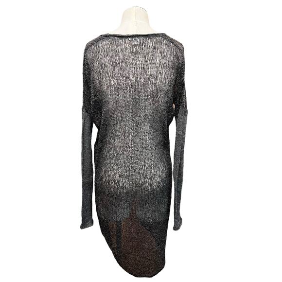Helmut Lang Womens Alpaca Blend Bare Boucle Asymmetrical Tunic Sweater Sz M - Picture 9 of 14